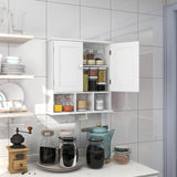 TaoHFE Bathroom Wall Cabinet with 2 Door Adjustable Shelves,Over The Toilet Storage White Wall Mounted Medicine Cabinets for Bathroom Laundry Room Kitchen TaoHFE