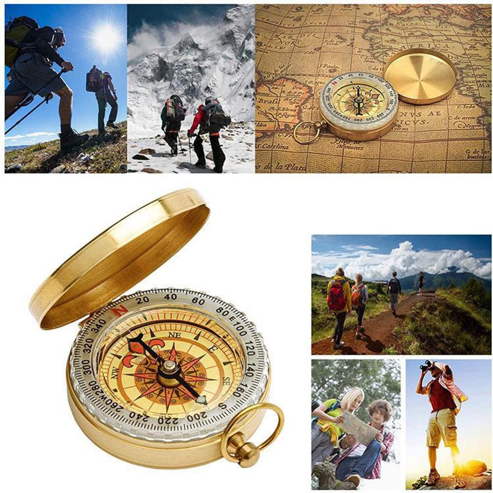 Personalized Copper Compass for Him Custom Engraved Camping Survival Compass Husband Birthday Gift Hobkro