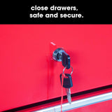 TCE Service Utility Tool Cabinet Cart 350 LBs 2 Drawer Slide Top, Black, ATC310U , Red TCE