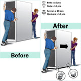 Casters Wheels Set of 4 Heavy Duty Swivel Casters 2" Double Locking Castor Wheels Set with Brake Industrial Polyurethane Metal Wheels for Workbench, Furniture, Cabinet, Wood Box, Outdoor Plate Casters GcFoir