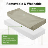 MABOZOO 2-Piece Outdoor Curved Cushions for Half-Moon Patio Furniture, Premium Comfort Half-Moon Patio Cushion for Wicker Sectional Sofa (Beige) MABOZOO