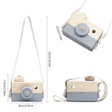 Baby Toy Wooden Mini Camera Toy, Baby Kids Cute Mini Sharpe Toy, Neck Hanging Photographed Props for Baby Toddlers Children Kids' Room Hanging Decor Gift (Gray) Cynzia