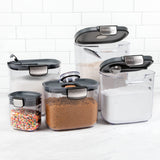 ProKeeper+ 9 Piece Clear Plastic Airtight Food Flour and Sugar Baker's Kitchen Storage Organization Container Canister Set with Magnetic Accessories Progressive International