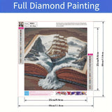 5D Diamond Art Painting Kits for Adult, Magic Book Diamond Art Kits for Ship,DIY Full Drill Diamond Dots with Gem Art Kits for Home Decor 11.8x11.8 inch Morudeor