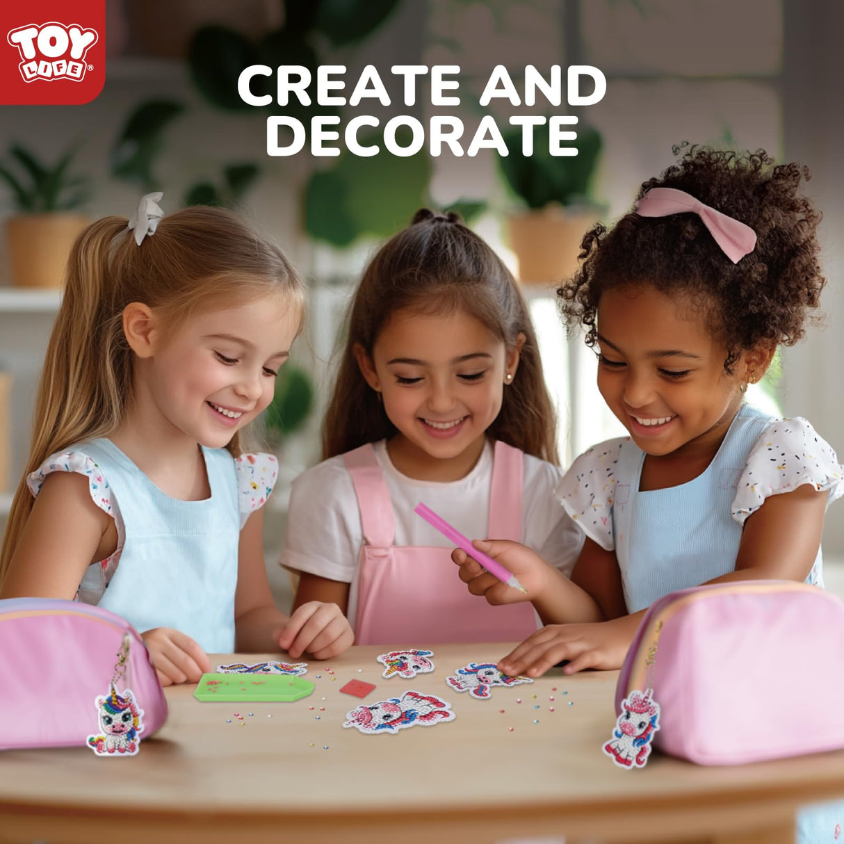 TOY Life Diamond Art Kits for Kids, 9PCS DIY Unicorn Diamond Painting Kits Keychains for Girls, Diamond Dots Gem Art for Kids 4-8 8-12 TOY Life
