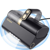 Solayce Bed Vacuum Cleaner, 16Kpa Suction 500W Powerful Double Cup Mattress Cleaner, Mattress Vacuum Cleaner with Dust Sensor, Ultrasonic & Heating Tech, HEPA Filter（Corded） Solayce