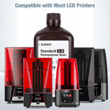 ELEGOO Upgraded Standard 3D Printer Resin, Photopolymer 405nm UV Curing Resin 2.0 for LCD/DLP 3D Printing Grey 2KG ELEGOO