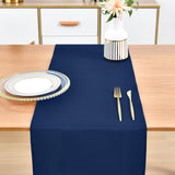 Farmhouse Navy Blue Table Runner Dining Table Runners 48 Inches Long Coffee Table Runner for Dresser Living Room Bedroom Holiday Party Banquet 12X48 Inch Wolkemer