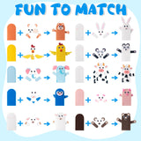 COcnny Animal Finger Puppets Crafts - 20pcs DIY Farm Felt Hand Puppet Making Kit for Kids, Make Your Own Art Fingers Story Telling Toy, Animals Role Play for Boys Girls Toddles School Birthday COcnny