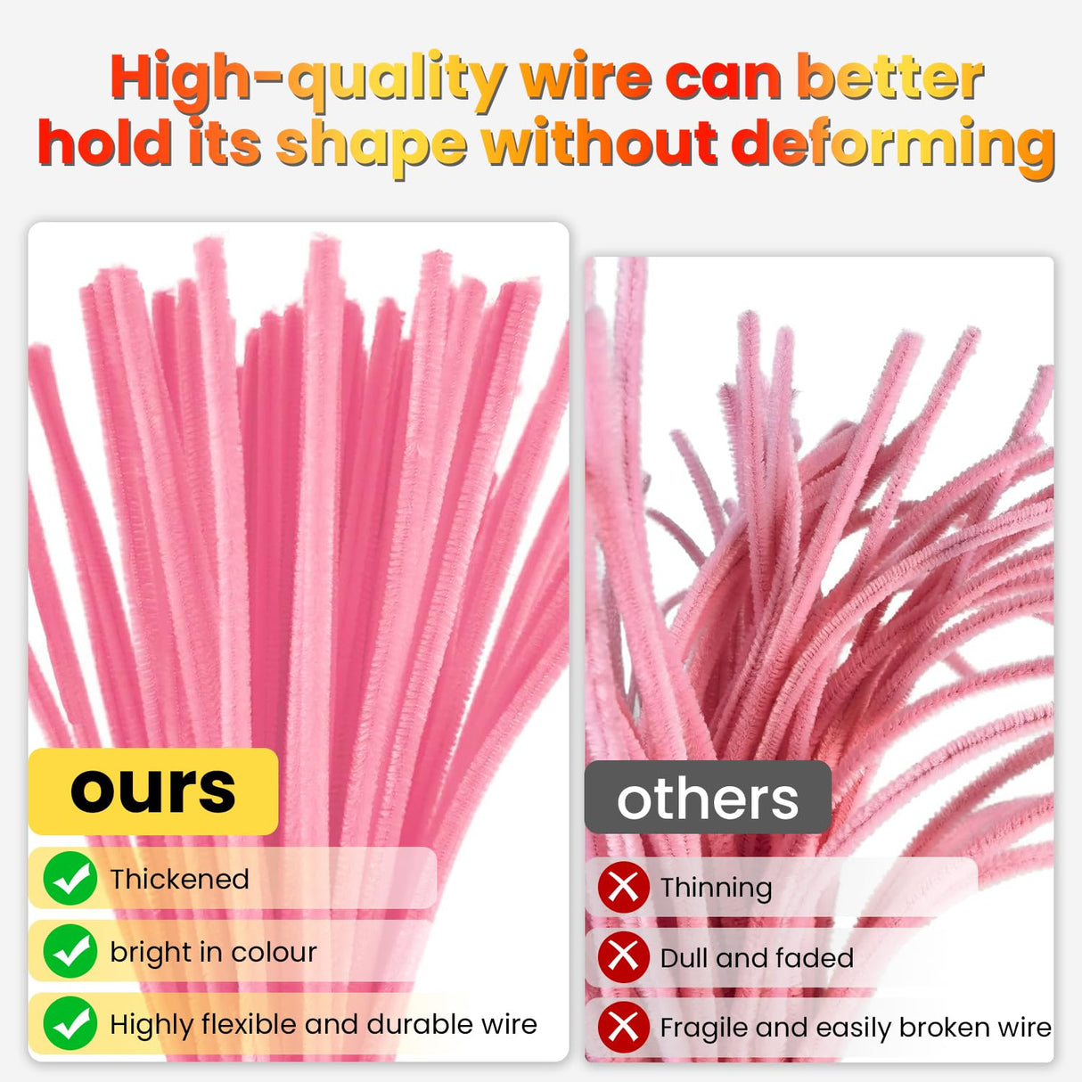 ESUOHYM 200PCS Pipe Cleaners with Instruction Manual 20 Colors Chenille Stems Bulk Art Craft Supplies Colorful Thick Fluffy Fuzzy Wire Sticks DIY Project for Kids Adults Back to School Supplies ESUOHYM