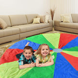Rettebovon Parachute with Handles 20ft Play Parachute Games for Outdoor Team Games,You Can Also Use it for Trampoline Cover Picnic Mat Furniture Cover Rettebovon
