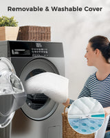 PERLECARE Queen Mattress Topper - 3 Inch Cooling Memory Foam Mattress Pad for Pressure Relief,Bed Topper with Bamboo Cover,Removable & Washable & Non-Slip,CertiPUR-US & Oeko-Tex Certified PERLECARE