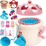 Cyandream Sentro 32 Needles Mushroom Smart Double Needles Knitting Loom Machines for Kids and Beginners, Circular Knitting Loom Weaving Kit for Hats, Scarves, Socks Cyandream