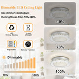 Ceiling Light, Crystal Ceiling Light Fixture Flush Mount Ceiling Light Crystal Light Fixture Ceiling Mount Modern Dimmable LED Ceiling Light for Bedroom Kitchen Bathroom Hallway Porch Office 11" DHK wot