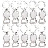 Framendino, 10 Pack Sublimation Blanks Keychains Bottle Opener Blank Key Rings Aluminum Heat Transfer Rectangle Sublimation Keychains Framendino