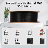 eSUN PLA+ Filament 1.75mm Black 1KG, 3D Printer Filament Dimensional Accuracy +/- 0.03mm, 1kg Cardboard Spool(2.2lbs) 3D Printing Filament, Fits for Most FDM 3D Printers eSUN