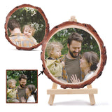Personalized Picture Frame Custom Photo Printing on Wood Slices Wooden Craft with Bracket Customized Photo Gifts for Christmas Birthday Anniversary GONIS