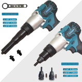 uioxcv Cordless Rivet Tool, 2-in-1 Electric Rivet Nut Gun for Rivets(1/8'', 5/32'', 3/16") & Rivet Nuts (1/4",5/16",3/8"), Automatic Blind Rivet uioxcv