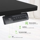 farexon Electric Standing Desk Adjustable Height, 48x24 Inches Computer Desk with Ergonomically Curved Desktop, Multifunctional Stand up Desk for Home/Office(Black) farexon