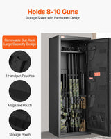 VEVOR Gun Safe, 8-10 Rifle Safes with Quick Access Digital Keypad, Anti-Theft Design Locking Gun Cabinet, Easy to Install, Tall Home Security Safe with Removable Shelf for Rifles Shotguns Pistols VEVOR