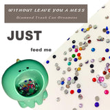 LINFANG Diamond Art Tool Desktop Trash Can Ornament Cute Tool, Diamond Painting Accessories, Diamond Art Kit for Adults, Creative Mini Garbage Can, Small Storage | Ideal for Diamond Work (Dinosaur) LINGFANG