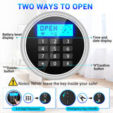 Fireproof Gun Safes for Home Rifle and Pistols, Heavy Duty Anti-Theft Long Gun Safes for Rifles and Shotguns with 3 Pistol Pockets, Gun Safe Rifle with LCD Digital Screen Removable Shelf(US Stock) Tiskgg