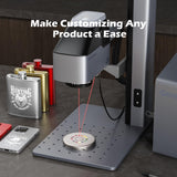 Genmitsu Z6 20W Fiber Laser Engraver, Higher Fiber Power 15000mm/s Speed, 5W Diode Dual Sources, Desktop Integrated Host with Touch Screen, Portable Marking Tool for Jewelry, Metal, Wood, Leather Genmitsu