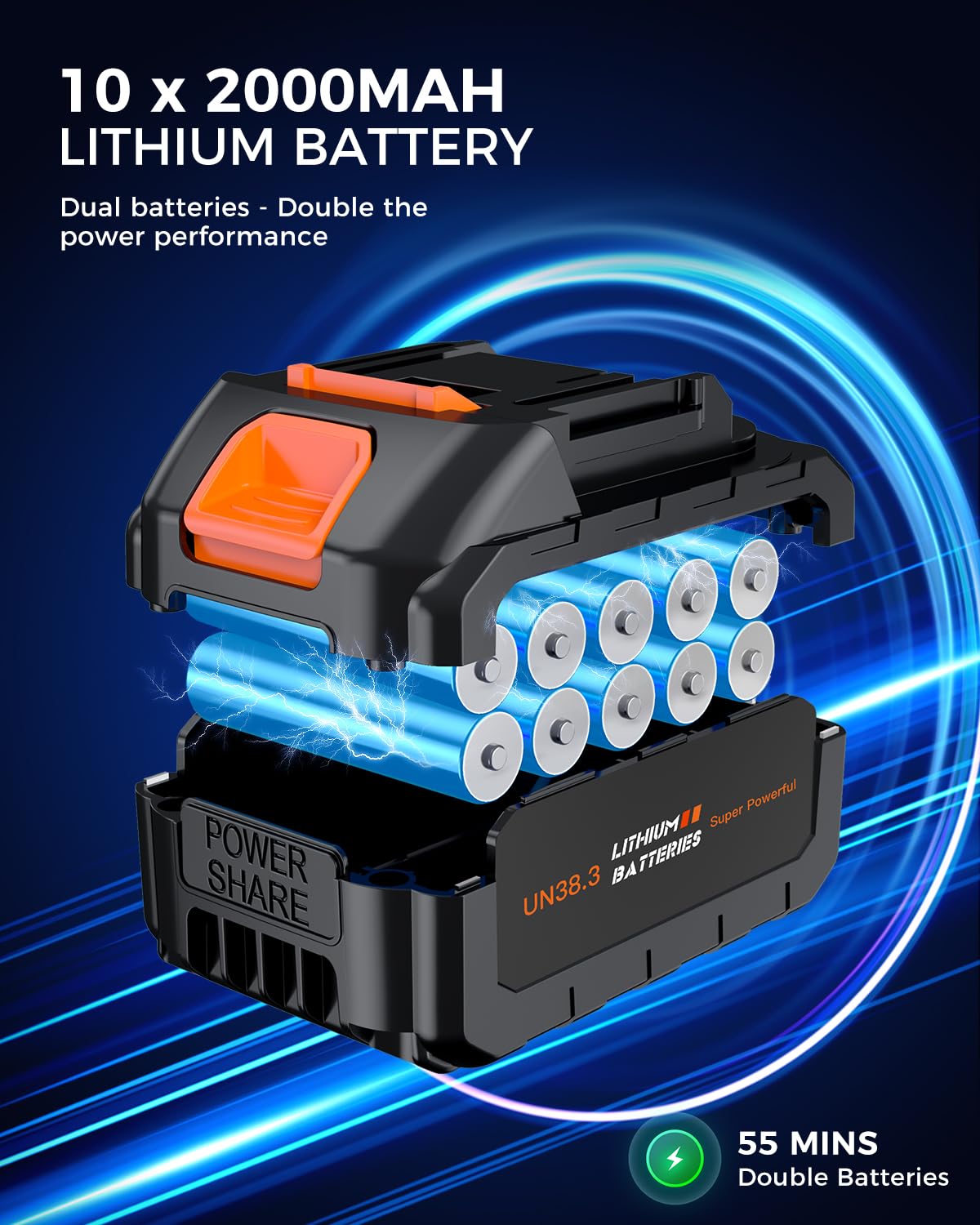 MBNGF Car Vacuum Portable Cordless, 35000PA High Power Suction & Blower, Wireless Handheld Vacuum Cleaner for Car, Home, Office, Pet(Ink Black) MBNGF