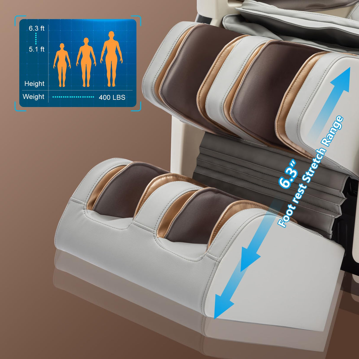 Massage Chair Full Body, SL Track Zero Gravity Massage Chair Recliner with Heating, Bluetooth Speaker, Body Scan, Foot Roller & Airbags Massage, AI Voice Control, Wireless Charging, White Artist hand