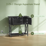 ZENY 20-29 Gallon Fish Tank Stand with Cabinet for Fish Tank Accessories Storage, Metal Double Aquarium Stand, 30.71''L x 12.6''W Tabletop, 330LBS Capacity ZENY