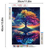 FILIGE 5D Diamond Art Kits for Adults 12x16inch Square Full Drill DIY Flower Landscape Gem Art Paint Crafts Home Wall Decor Holiday Gift for Beginners(Rainbow Tree) FILIGE