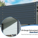 SENYUN Heavy Duty Metal Carport, 10X15 FT Waterproof Carport Canopy with Galvanized Steel Frame and Roof Sunshade Garage Car Shelter for Trucks, Boats, Tractors SENYUN