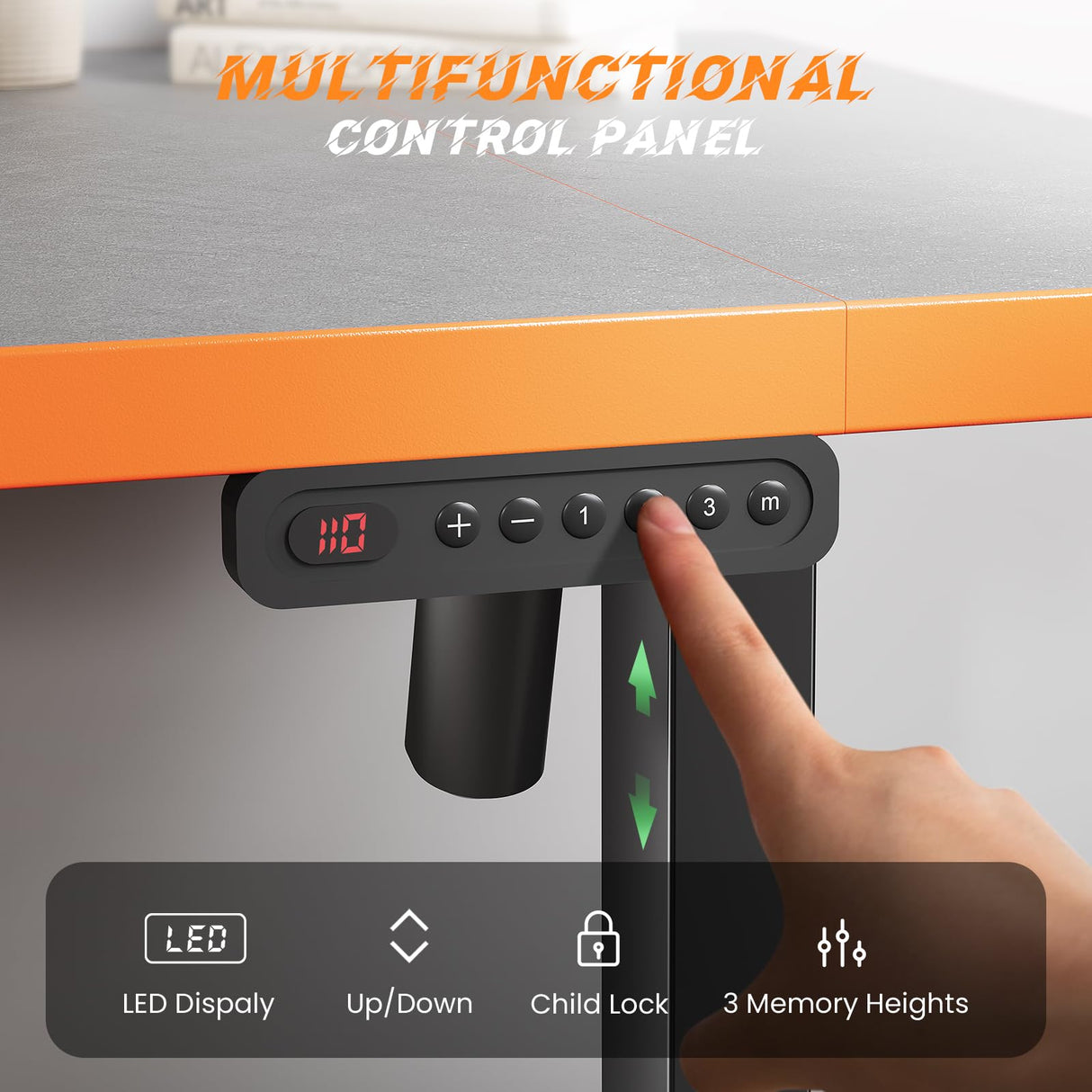 SIAGO Electric Standing Desk Adjustable - 48 x 24 Inch Sit Stand up Desk with Cable Management - 3 Memory Preset Adjustable Height Table SIAGO