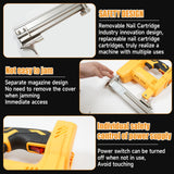 JOJOCY 18 Gauge Cordless Brad Nailer, 2-in-1 Battery Powered Stapler/Nail Gun, Drives 2" Nails for Upholstery & Woodworking (Tool Only) (for Dew-alt 20V) JOJOCY