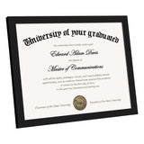 upsimples 8.5x11 Picture Frame Certificate Document Frame with High Definition Glass,5 Pack Diploma Frames for Wall and Tabletop,Black upsimples