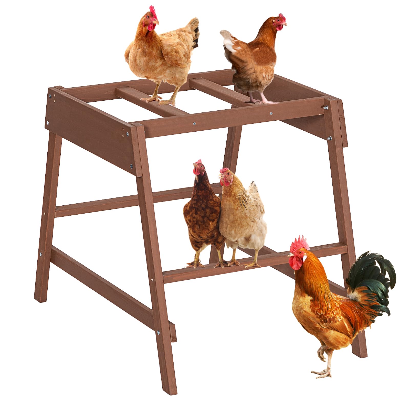 PETSFIT Chicken Coop Accessory with Multiple Chicken Perches Chicken Toys for Pet's Health & Happy, Chicken Roosting Bars Fit for 4-6 Chicks - WoodArtSupply