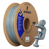 JUSTMAKER ABS PRO (ABS+) 3D Printer Filament, Upgraded Strength Heat Resistant Filament, Cardboard Spool, Dimensional Accuracy +/-0.03mm, 1.75mm, 1 kg (2.2 lbs), Blue Gray JUSTMAKER