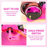 THINKLEARN Pink Heat Tape Dispenser Sublimation - Heat Transfer Tape Dispenser with Cutting Set, 1 '' & 3'' Core, Multi-Roll Cut Tape Dispenser for Crafting, PreCut 1.4'' Pieces ThinkLearn