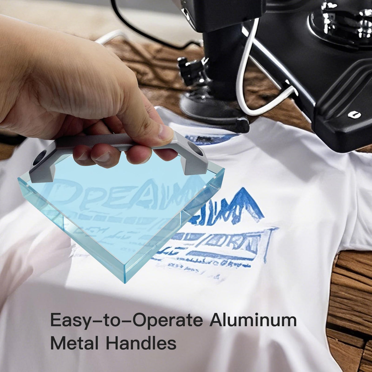 HTV Cooling Block for Vinyl with Handle, 4.7" x 4.7" Heat Absorbing Area, Designed to Provide Fast and Efficient Cooling for Sublimation HTV, DTF Film, Heat Transfer Vinyl and Heat Transfer Paper WoodArtSupply