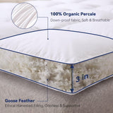 LeWinBedding 3 Inch White Goose Feather Mattress Topper,Twin Feather Bed Topper,Mattress Cover with Straps,Ultra Soft Pillowtop,100% Organic Cotton Fabric(39”x75”) LeWinBedding