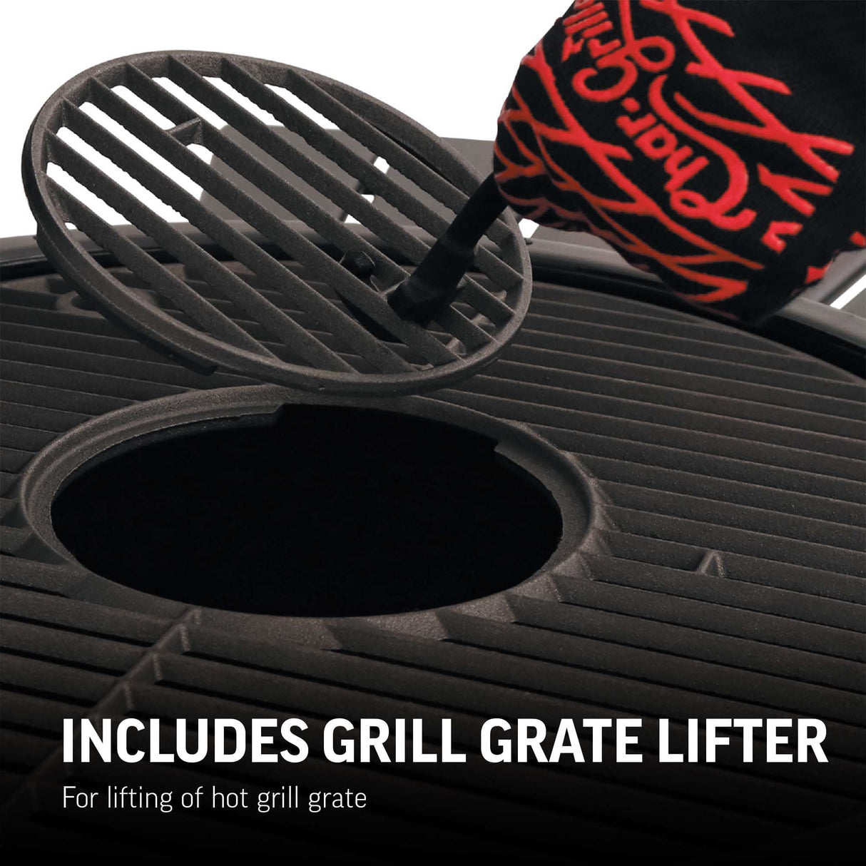 Char-Griller® AKORN® Jr. Portable Kamado Charcoal Grill and Smoker with Cast Iron Grates and Locking Lid with 155 Cooking Square Inches in Ash, Model E86714 Char-Griller