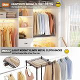 Armocity 96 Inches Closet System, 8FT Walk In Closet Organizer with 3 Shelving Towers, Heavy Duty Clothes Rack with 3 Drawers, Built-In Garment Rack, 96" L x 16" W x 75" H, Max Load 1000 LBS, White armocity