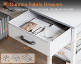 Modern White Office Desk with Fabric Drawers and Storage Shelves by ODK ODK