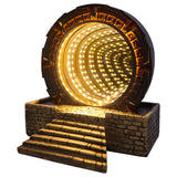Starlight-gate Ring Mirror Time Tunnel Infinity Mirror Modelling 3D Night Light LED Table Lamp Collectable Gift Gaming Sculpture Home Decor (Led Light) brableewear
