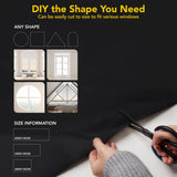 Deconovo 100% Blackout Shades for Windows, Thermal Blinds for Windows, Portable Black Out Window Covers for Baby Nursery, Bedroom, Travel, 1 Piece, Black, 118x57 Inch Deconovo