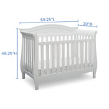 Delta Children Lancaster 4-in-1 Convertible Baby Crib, Bianca White Delta Children