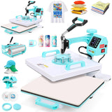 AKEYDIY Heat Press 15x15 inch 5 in 1 with 30OZ Tumbler Press, 360° Swivel Away Slide Out Digital Shirt Press Machine, Industrial Heat Transfer Machine Sublimation for T-Shirt AKEYDIY
