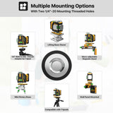 Laser Level 360 Self Leveling,DEGLASERS 4x360 Green Laser Level with 12V Rechargeable Battery(40 Hrs),Remote Control, Magnetic Rotating Stand,Hard DegLasers