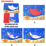 Lovyan 3D EVA Foam Stickers for Toddlers 12PCS Sticky Foam DIY Craft Preschool Art Class Drawing Sticker Puzzle Art Kit for Kids Boys Girls (Sea Animals) Lovyan