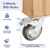 uyoyous 6 inch Caster Wheels Heavy Duty 4 Pack Anti-Skid Swivel Caster Load 1760 lbs Silent Ball Bearing Solid Wheel with 360° Rotation Top Plate (2 with Brakes& 2 Without) uyoyous